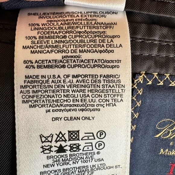 BROOKS BROTHERS SaxXon Sport Blazer Mens 43R Gray 100% Wool 1818 Madison - Picture 8 of 11